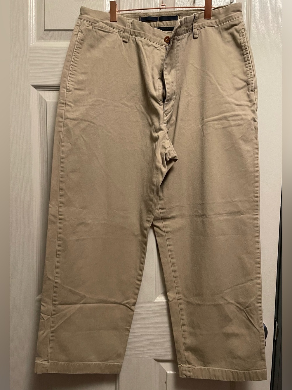 Nautica Men's Khaki Straight Chino Pants